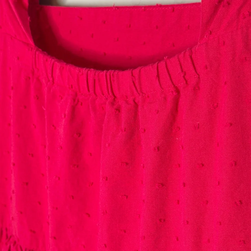 Lake Pajamas Lolly heatwave Pink Clip Dot Cotton Patio Dress Ruffle Midi Size XS - Picture 12 of 13